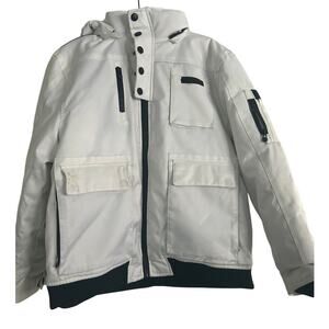GUC Awakn Land White All Season Weather Jacket Water/Wind Resistant Size Large